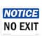 Signmission OSHA Notice Sign, 5" Height, No Exit Sign, 7" X 5", Landscape OS-NS-D-57-L-14530 - alternate 1